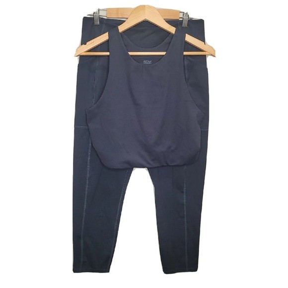 girlfriend collective Pants - Girlfriend Collective Blue Activewear Pants Leggings Sports Bra Set Size XXL
